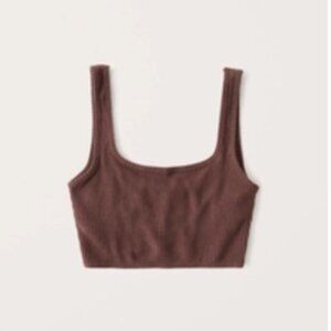 Abercrombie & Fitch Dark Brown Lounge Long-Line Bralette